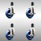 Service Caster 4 Inch 316SS Solid Poly Swivel 1-7/8 Inch Expanding Stem Caster Set Brake SCC SCC-SS316EX20S414-SPUS-TLB-178-4 - alternate 4